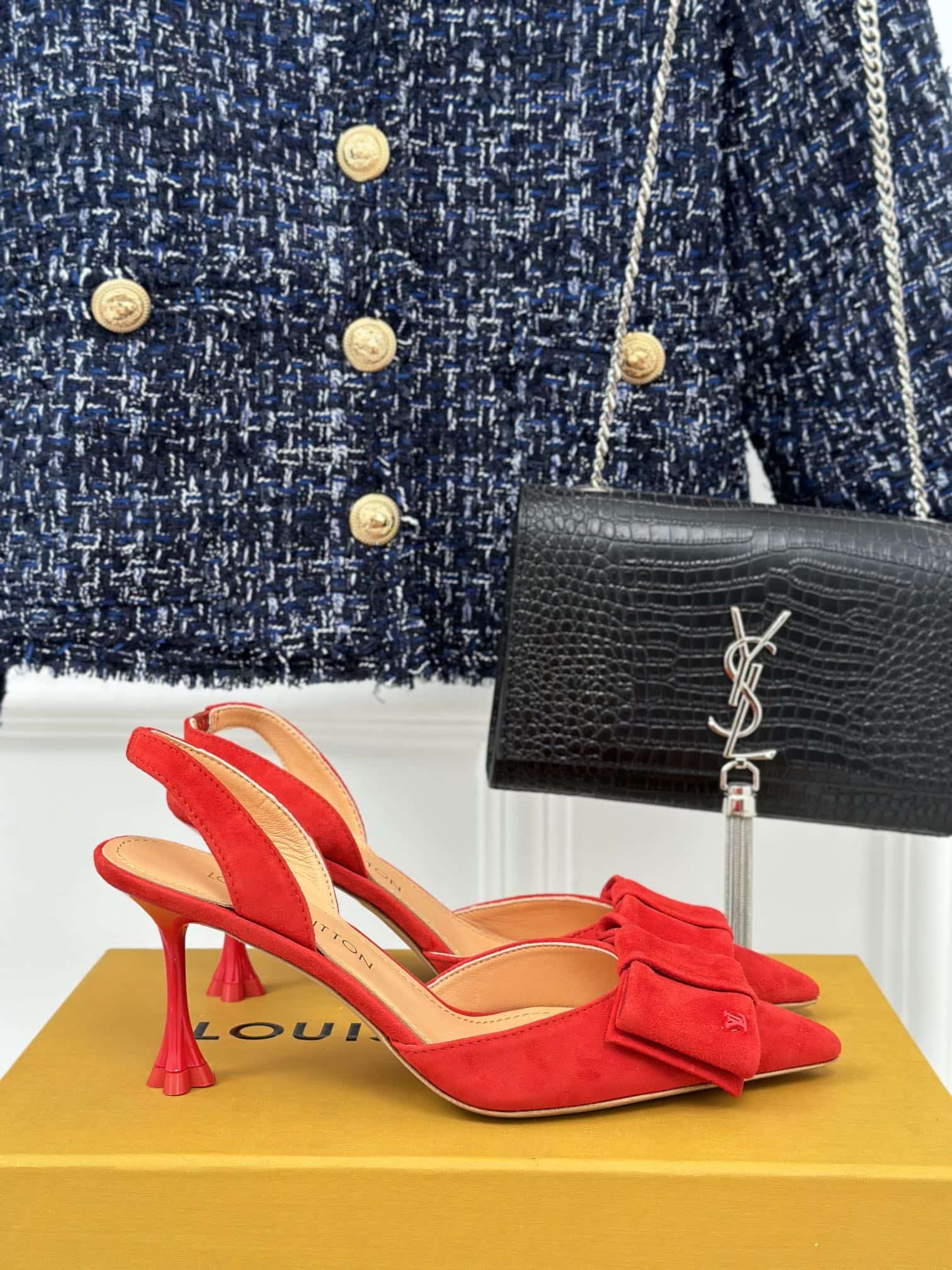 Louis Vuitton Blossom Slingback Pump Red 1Ac89N