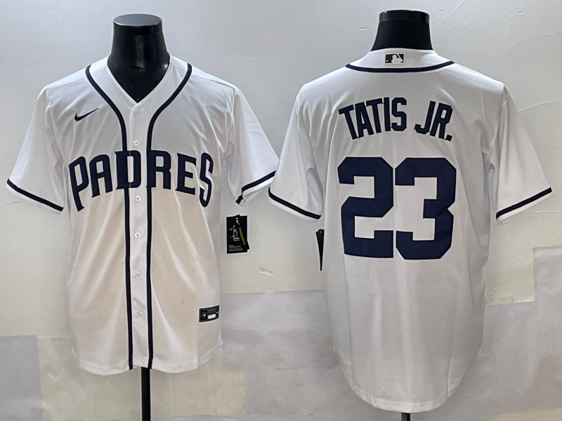 Men's San Diego Padres Fernando Tatis Jr. #23 MLB White Stitched Jersey