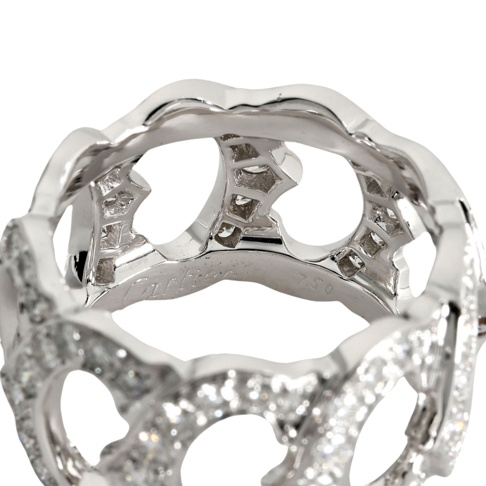 Cartier C Do Ring 18K White Gold Diamond