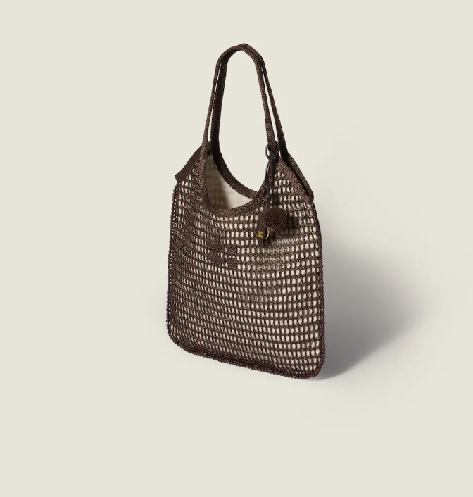 Miu Miu Ivy raffia crochet bag