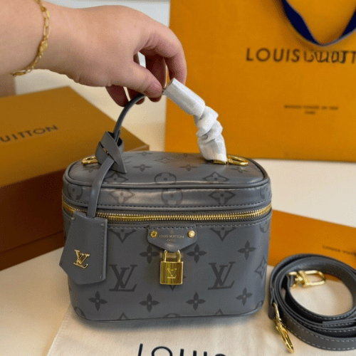 Louis Vuitton Vanity Pm Monogram Empreinte Gray 7.1 Inches