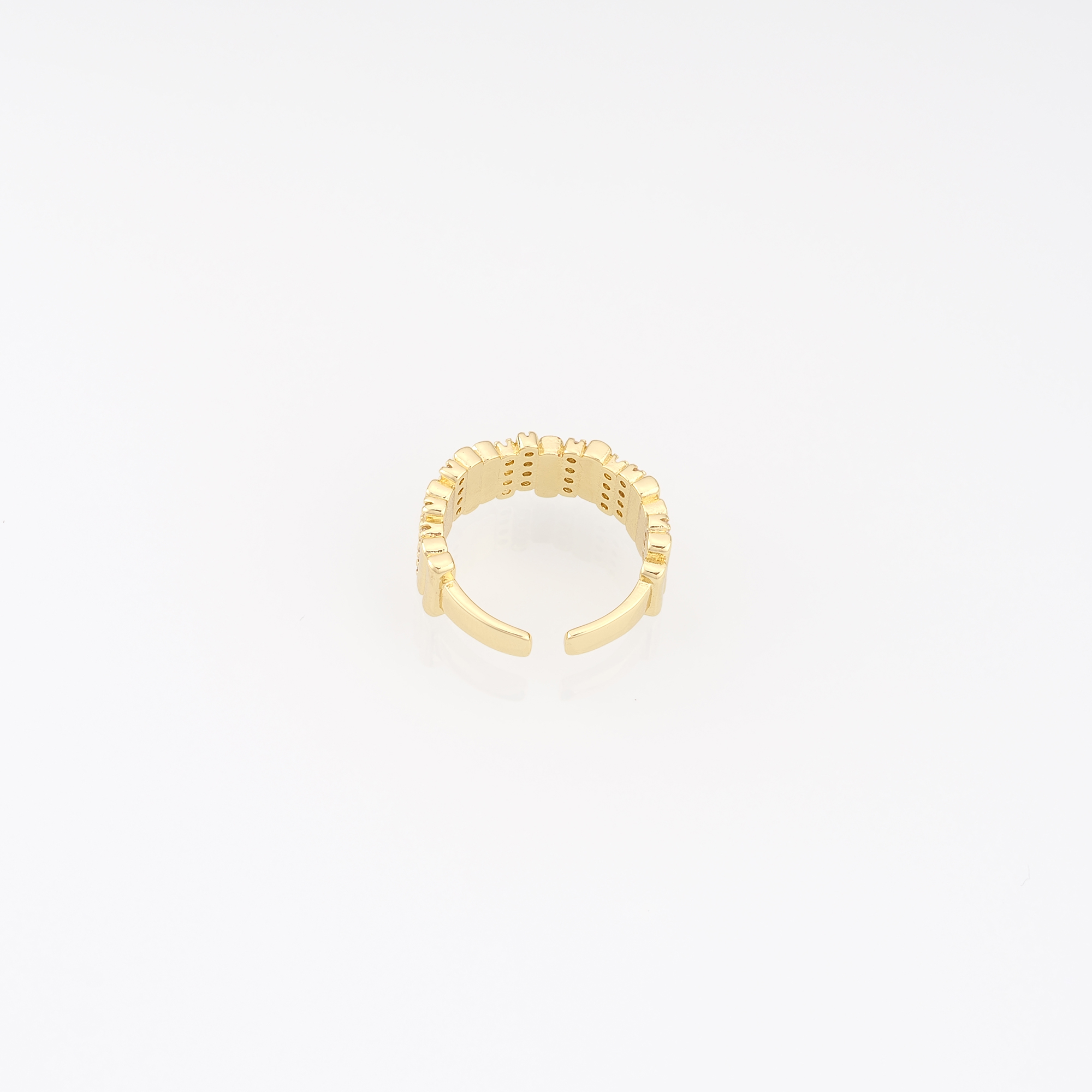 18K Gold Filled Rectangle Ring,Dainty Zirconia Ring,Adjustable Ring,Minimalist Ring,Open Ring