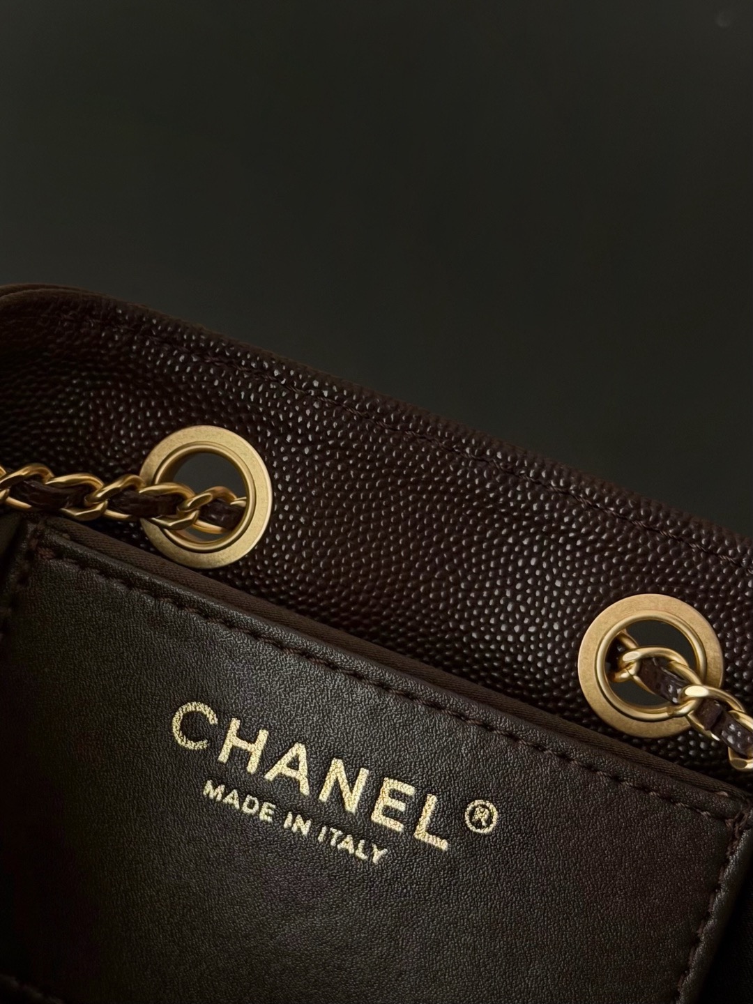 Chanel 25bag 25C Caviar leather white & gold small