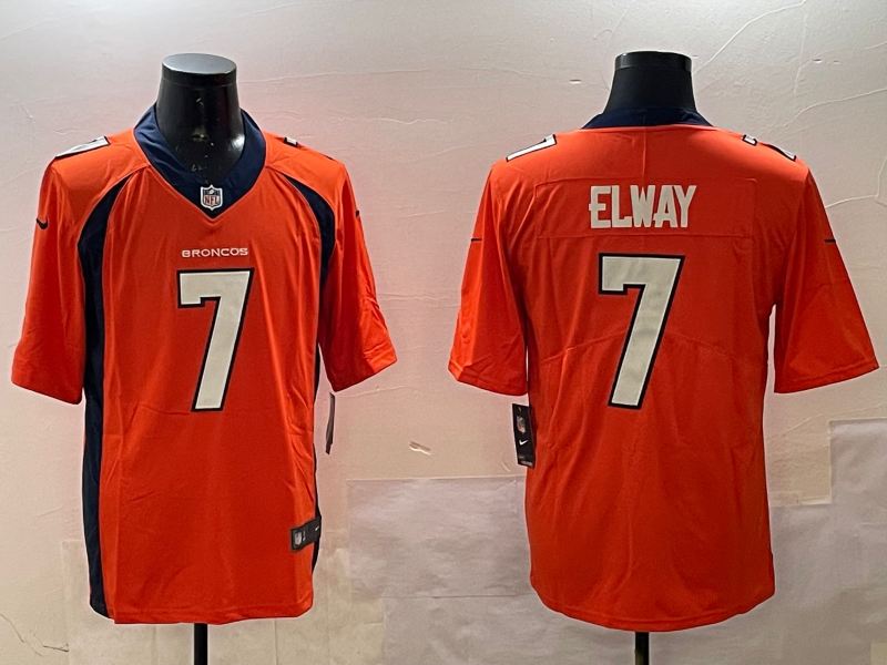 Men's Denver Broncos John Elway #7 Orange Player Game Jersey