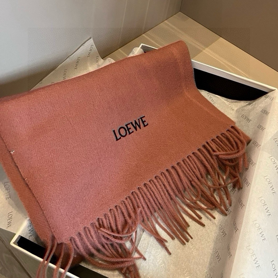 Loewe Mohair Scarf Soot Sprite Pink For Women 180cm