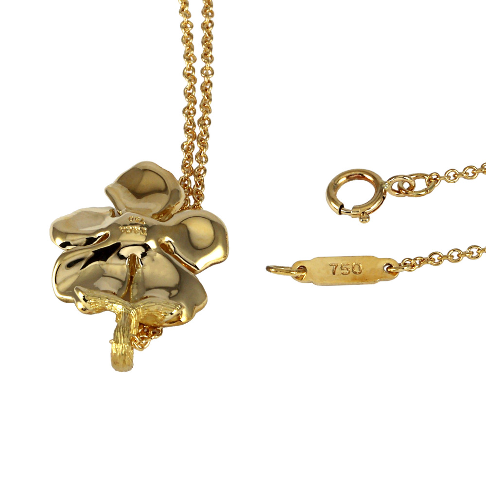 Tiffany & Co. Tiffany Flower Motif Necklace K18YG Yellow Gold