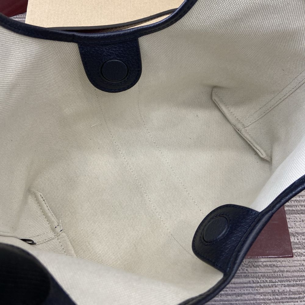 [Premium Quality] – Gucci Giglio Small Tote Bag Blue And White Gg Denim 9.8 Inches 860845 Fafrw 8864