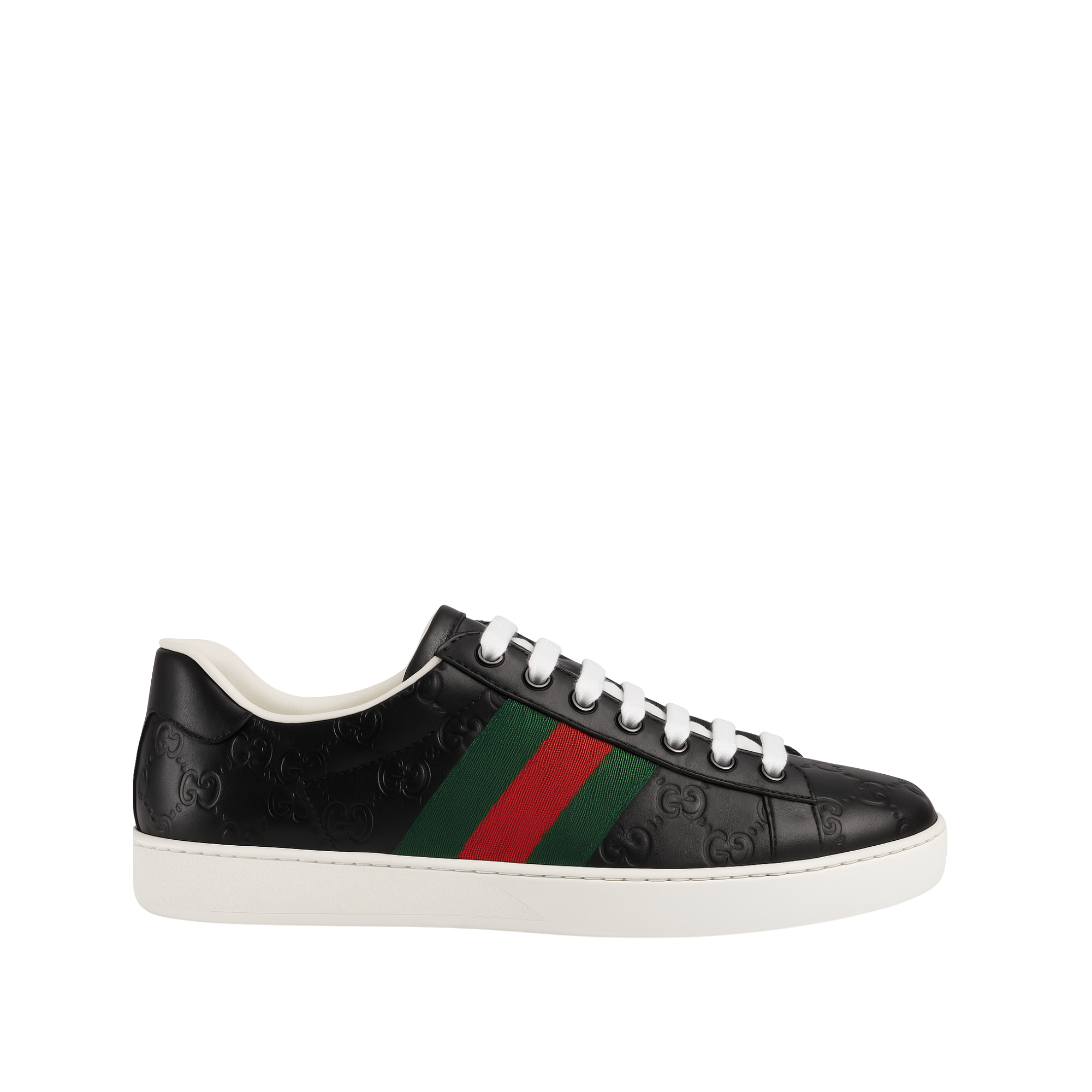 Gucci Ace Black Logo Sneaker 386750 Cwcg0 1070
