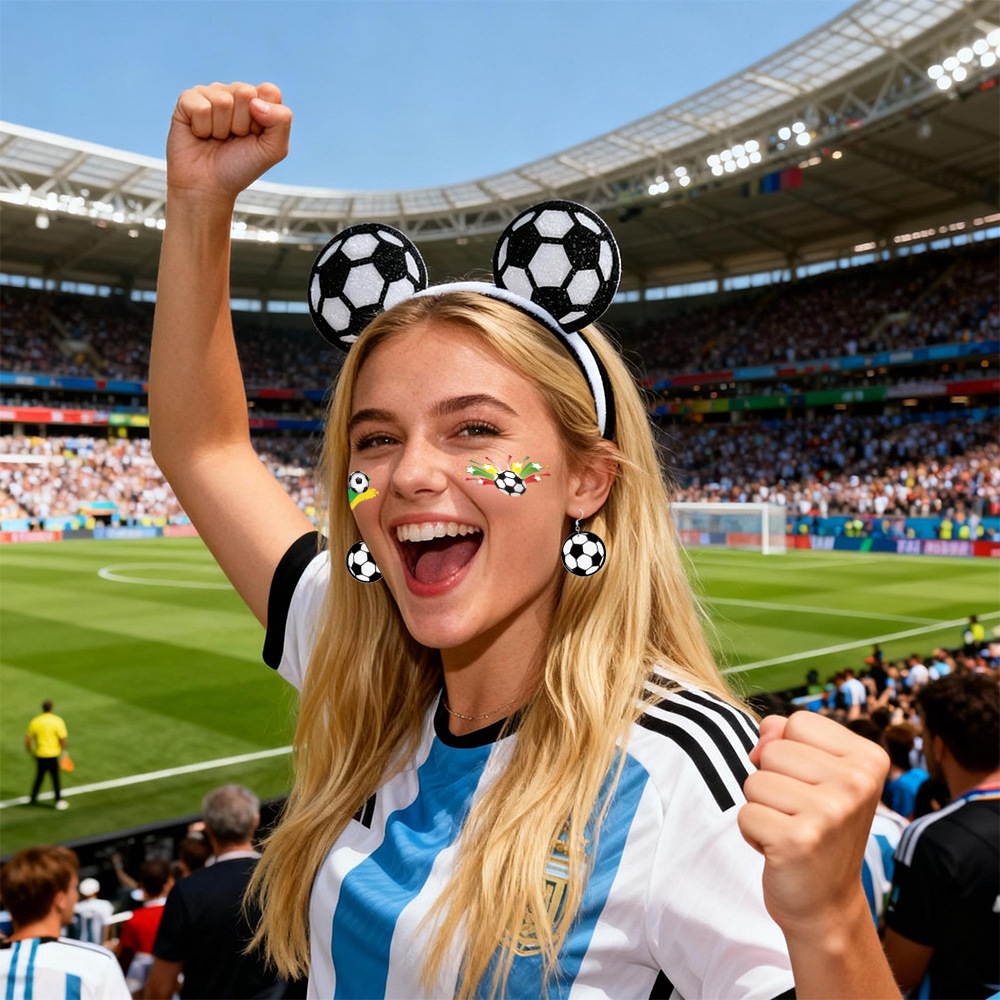 2026 US-Canada-Mexico Soccer World Cup Headbands, Earrings, Tattoo Stickers, Decorative Supplies, Fan Cheering Props