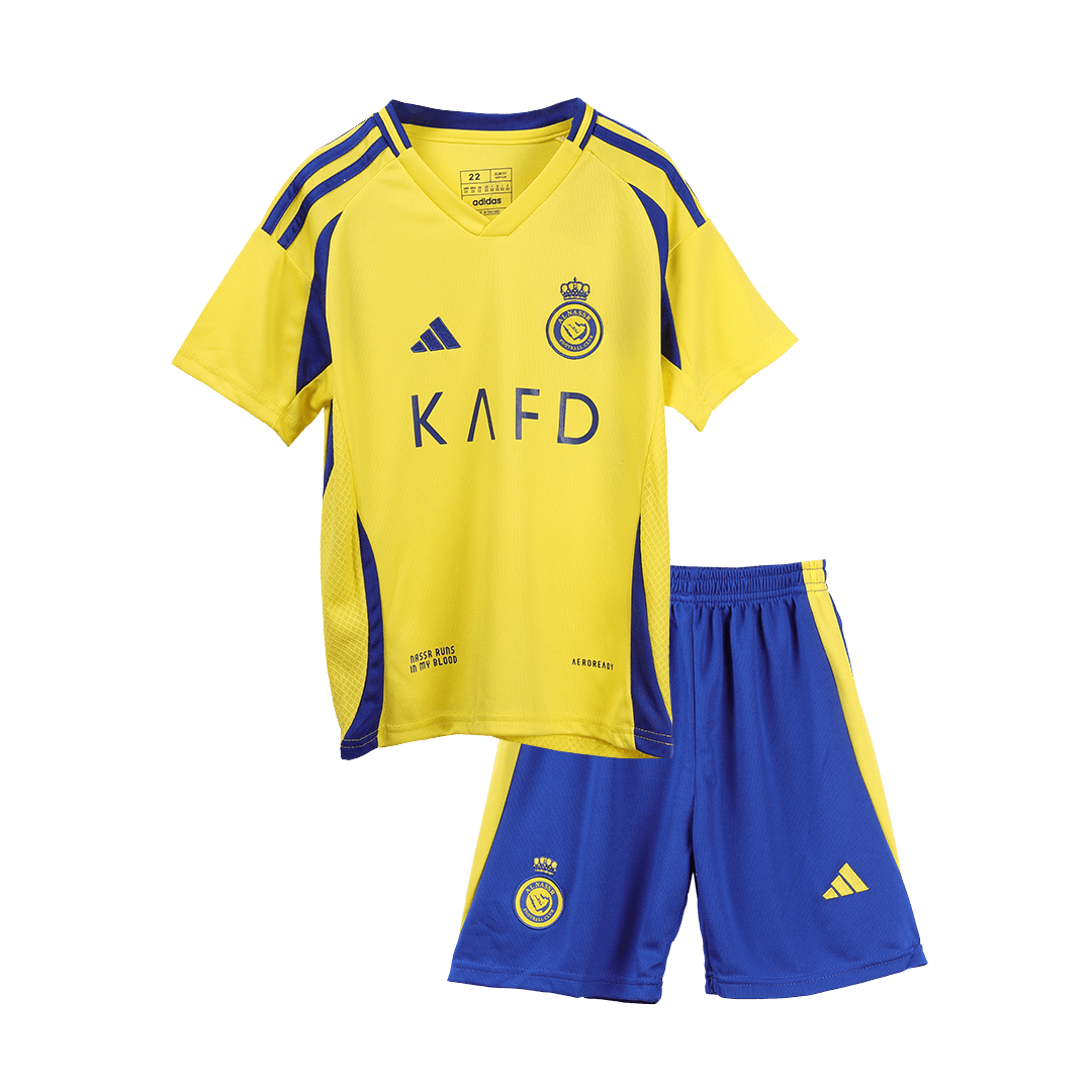 RONALDO #7 Al Nassr Home Kids Soccer Jerseys Kit - ACL
