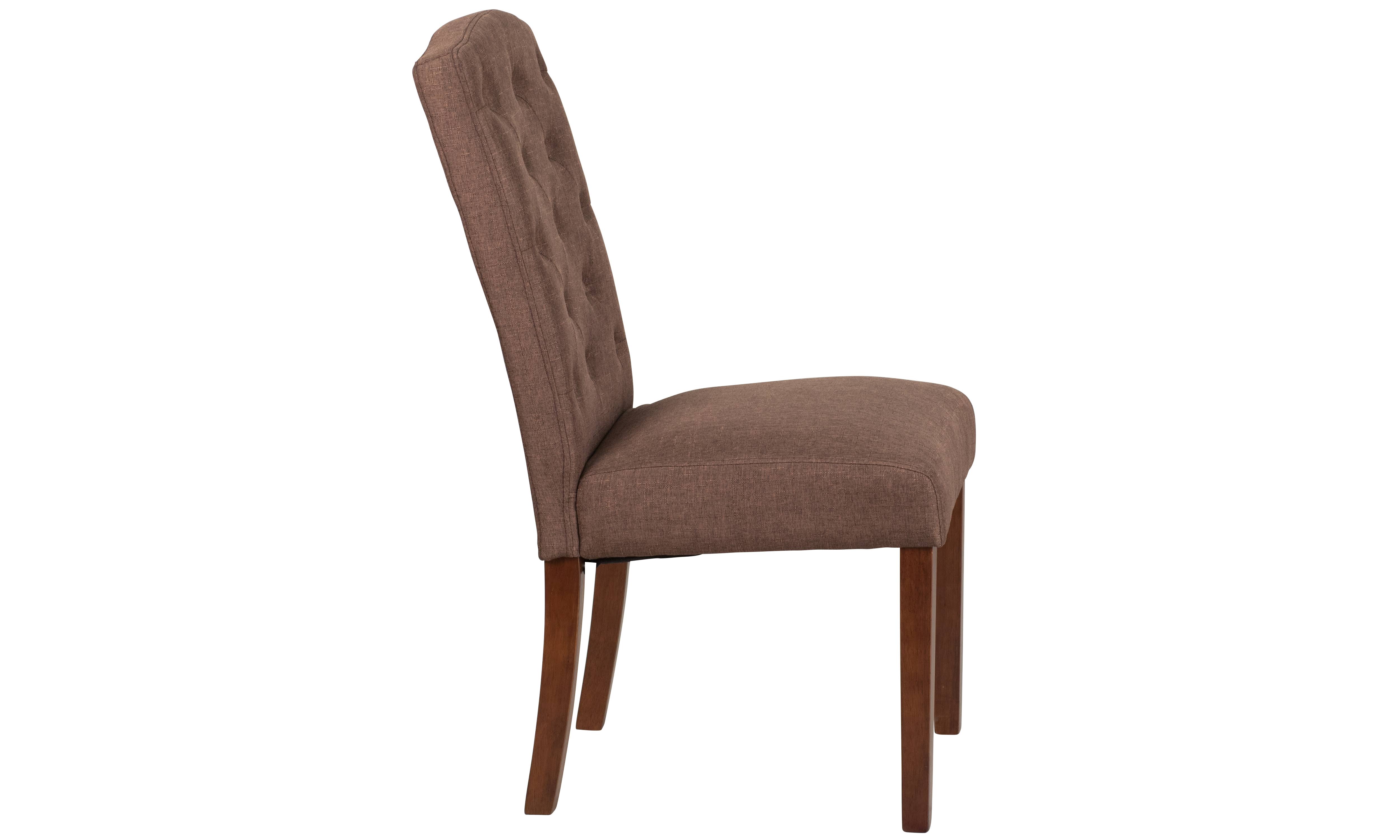 Flash Furniture Hercules Grove Park Brown Fabric Tufted Parsons Chair