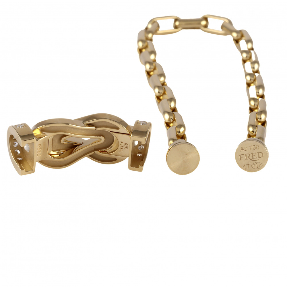 FRED Chance Amphini Bracelet 18K Yellow Gold Diamond 0B0101-6B0351