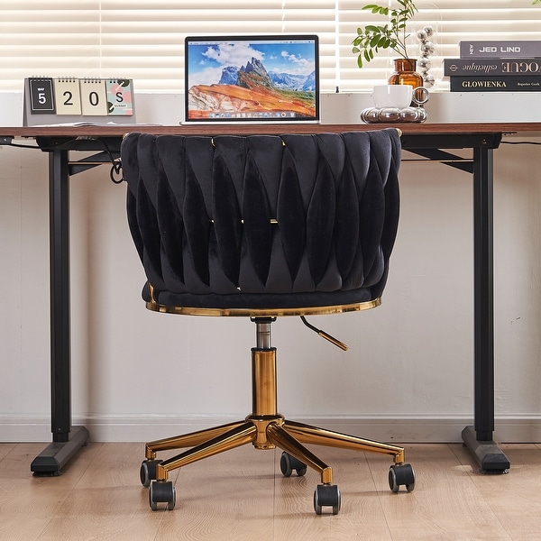 Office Desk Chair,Upholstered Home Office Desk Chairs with Adjustable Swivel Wheels