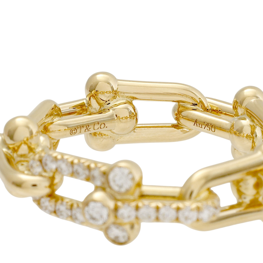 Tiffany & Co. Hardware Ring 18K Yellow Gold Diamond 72668049