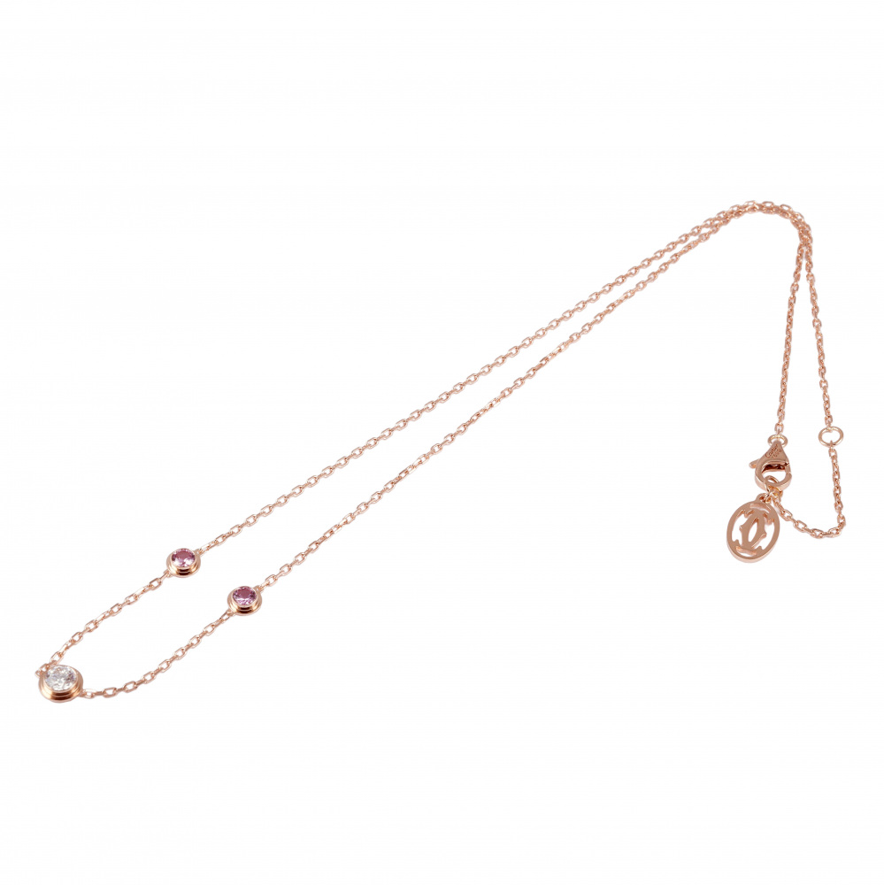 Cartier Damour (diamant Leger) Necklace 18K Rose Gold