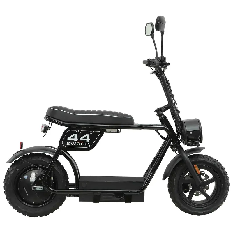 Swoop 2000W Electric Moped – Black Turbo-Assist E-Bike with Pedal & Throttle Modes