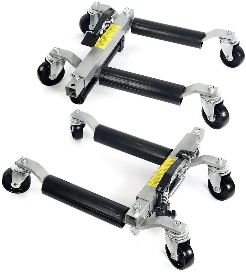 Stark Heavy-Duty Hydraulic Wheel Dolly Set – Ratcheting Foot Pedal Design