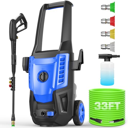 5000PSI Electric Pressure Washer, 2025 4.0 GPM High Power Washer Machine, with Adjustable Nozzle and Soap Bottle for Cars/Fences/Driveways/Home/Patios (Green)