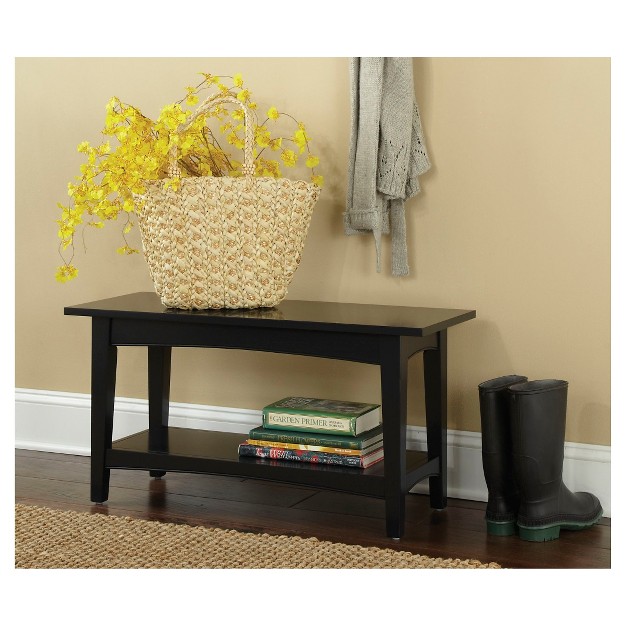 Cottage Bench With Shelf Alaterre