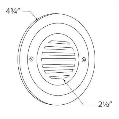 Elco Lighting ELST8730BZ Round Mini LED Step Light with Angled Louver 3W 3000K 12V Bronze Finish by BUYRITE Electric