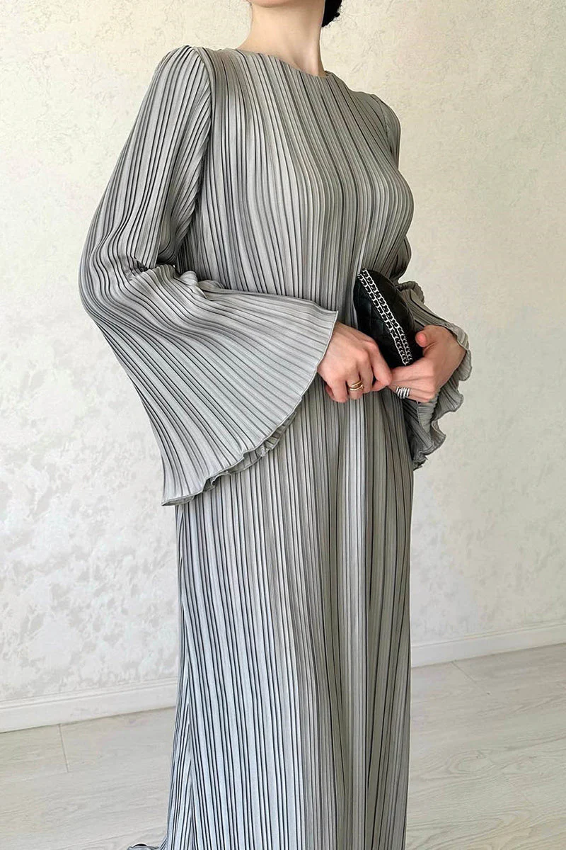 Pleated Patchwork Maxi DressClistos
