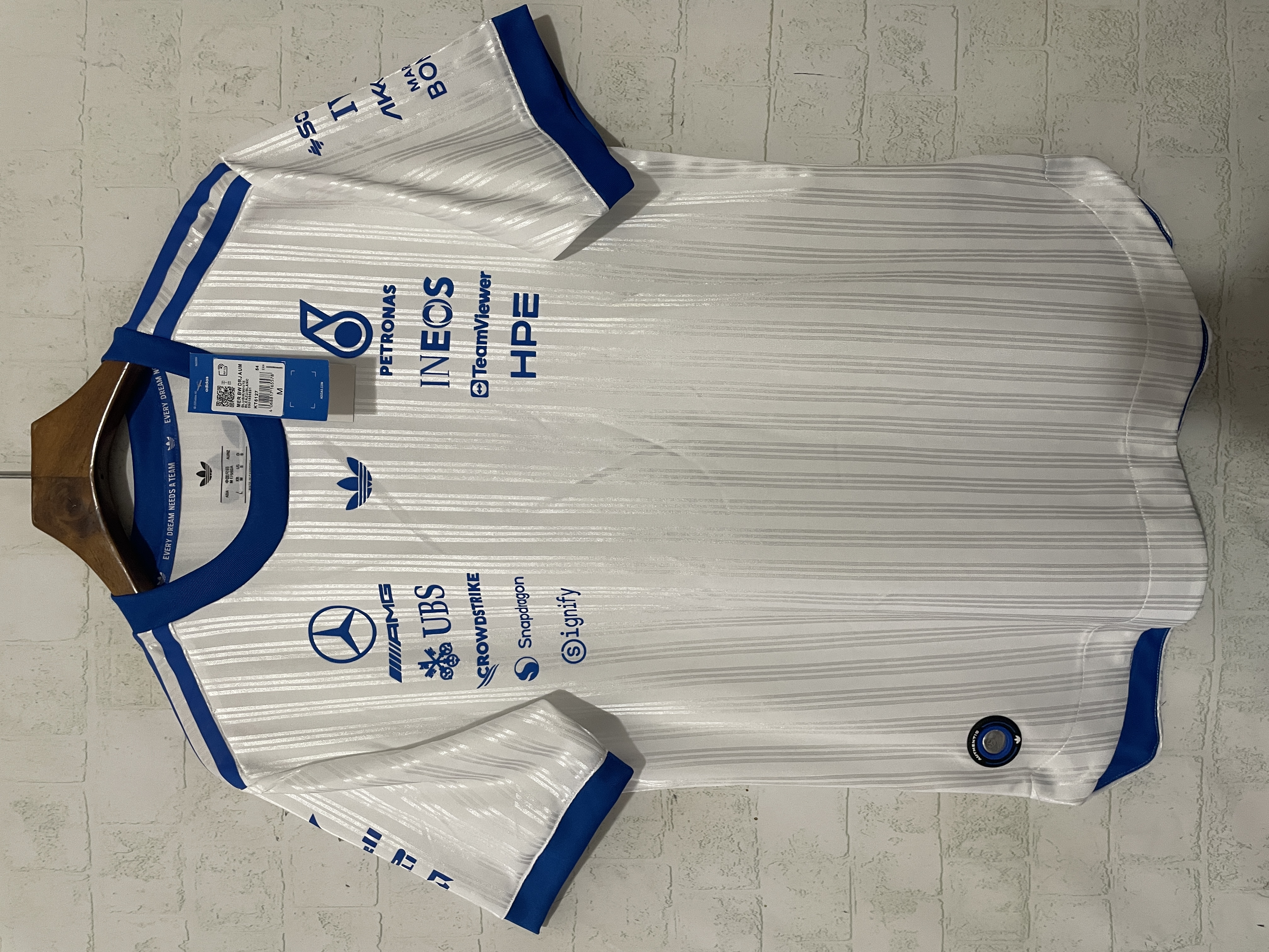 2026 F1 Mercedes White S-5XL Player Version