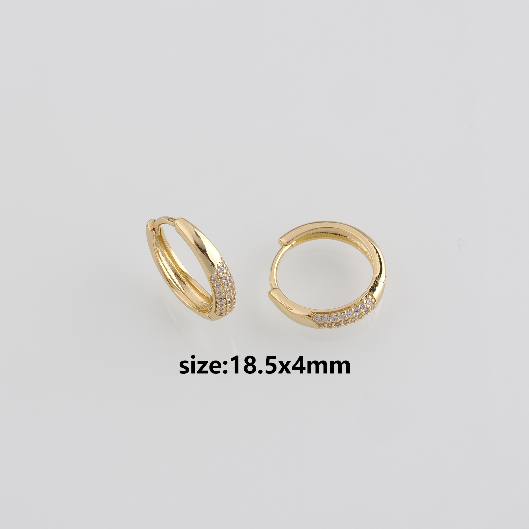 18K Gold Filled Round Hoop Earrings,Dainty Earrings,Gold Hoops,Dainty Hoops Huggie,DIY Jewelry Making Supply