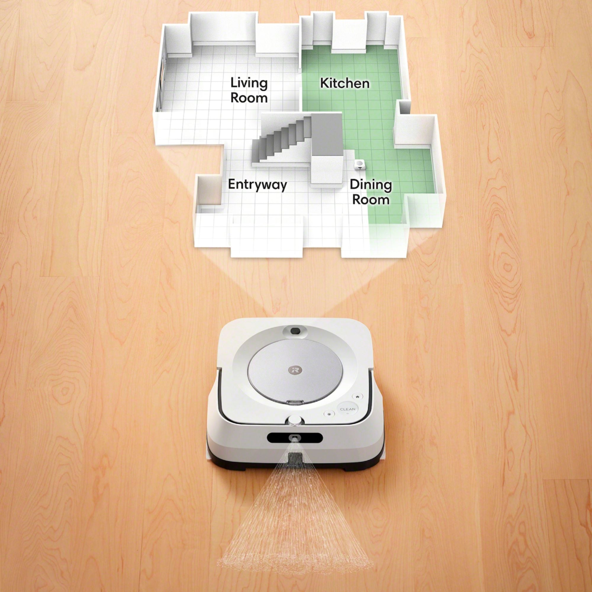 iRobot - Braava jet m6 Wi-Fi Connected Robot Mop - White