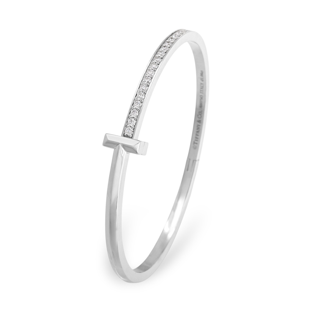 Tiffany & Co. Tiffany T One Bracelet 18K White Gold Diamond 68315859