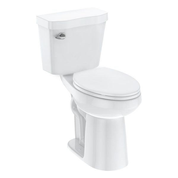 2026 21Toilet, Elongated Toilets for Bathrooms, Two-Piece Toilet with Soft Close Seat, 1.28 Siphonic Flush Toilet with Universal Height ADA Cotton White