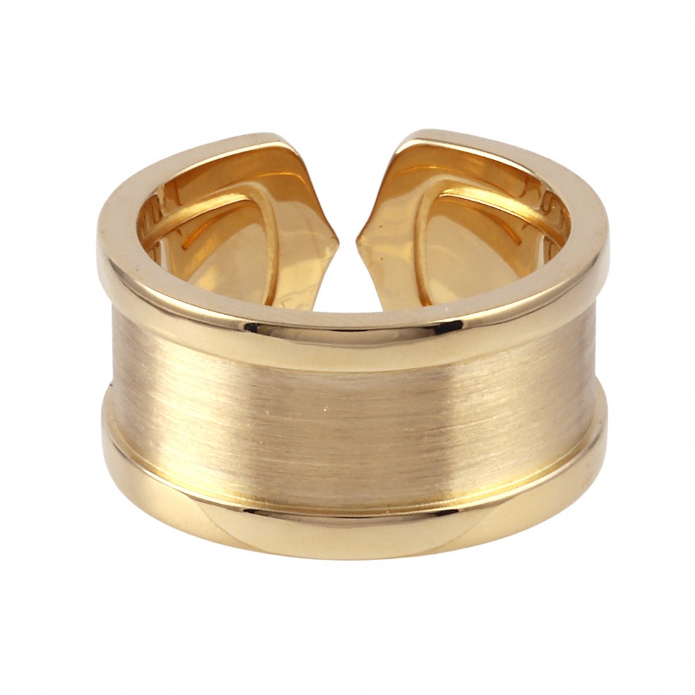 Cartier 2C Ring C Do Wide 18K Yellow Gold