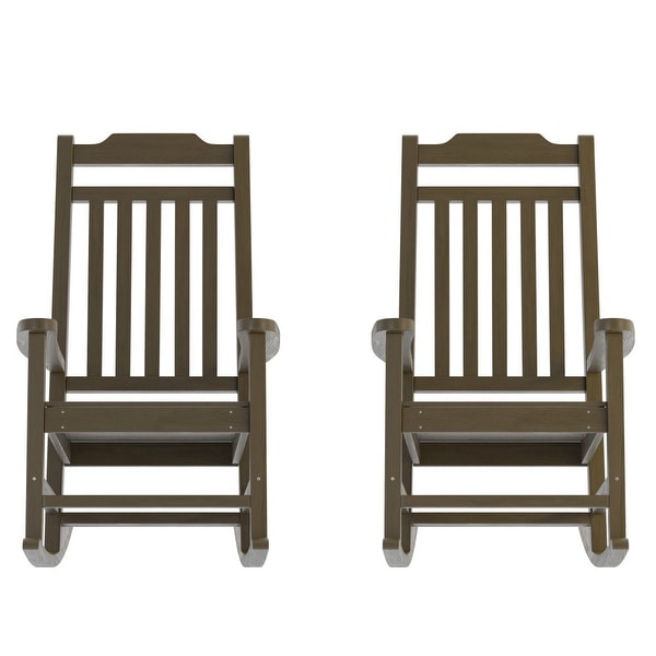 2 Pack AllWeather Faux Wood Rocking Chair