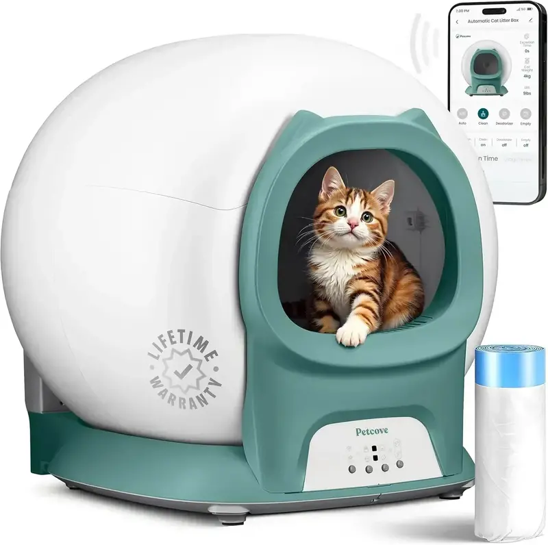 Self-Cleaning Cat Litter Box – Auto-Sensing Smart Box with Safety Shut-Off