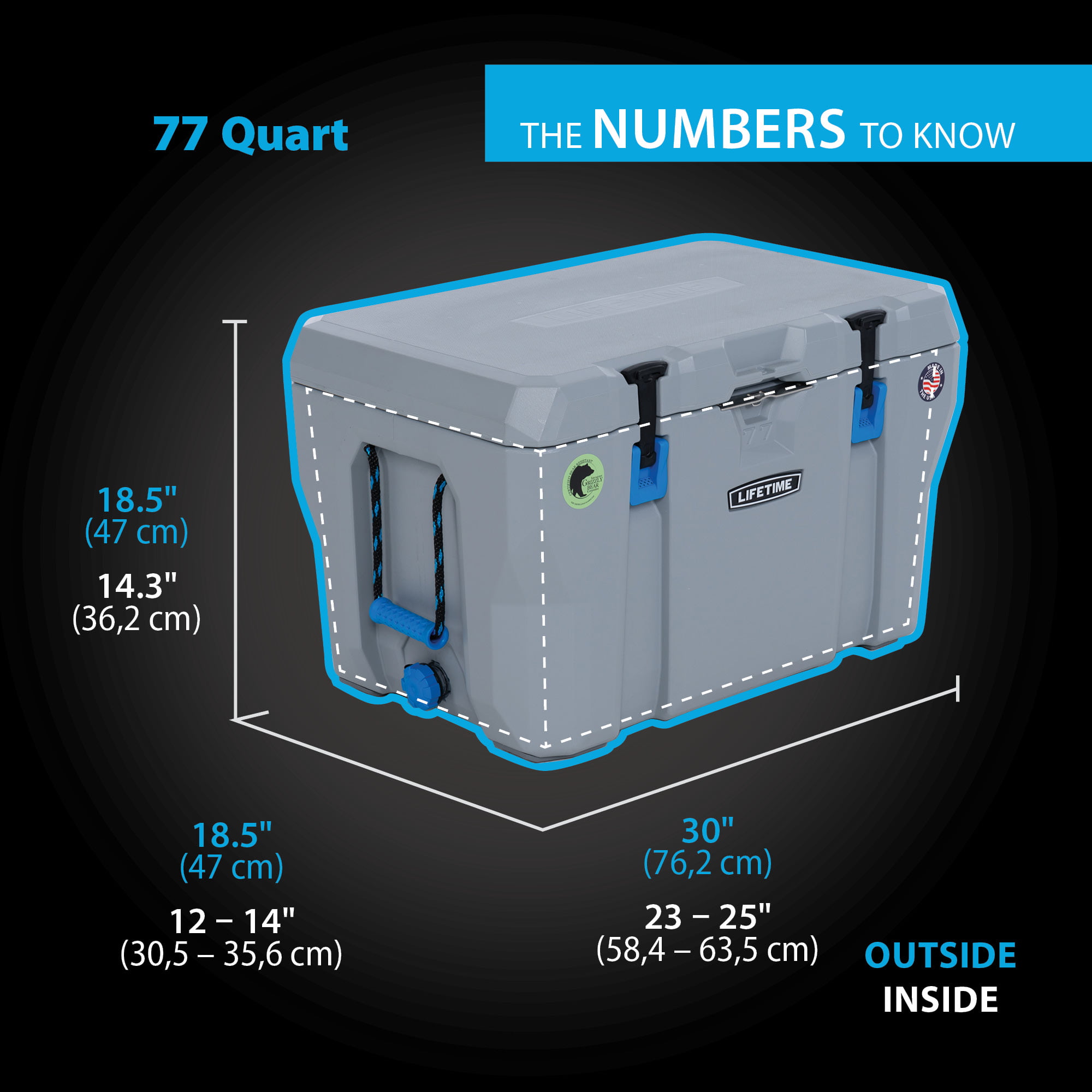 Lifetime 77 Quart High Performance Cooler (90903)💝 Last Day For Clearance