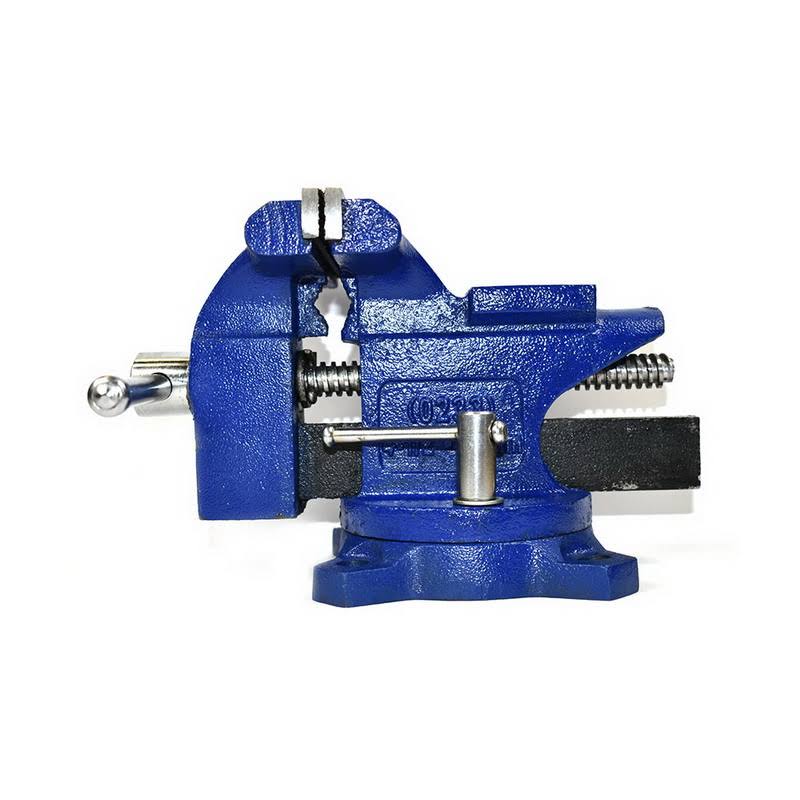 Heavy-Duty Industrial 4.5x22 Workshop Bench Vise Tool with 240-Degree Swivel Base 19320