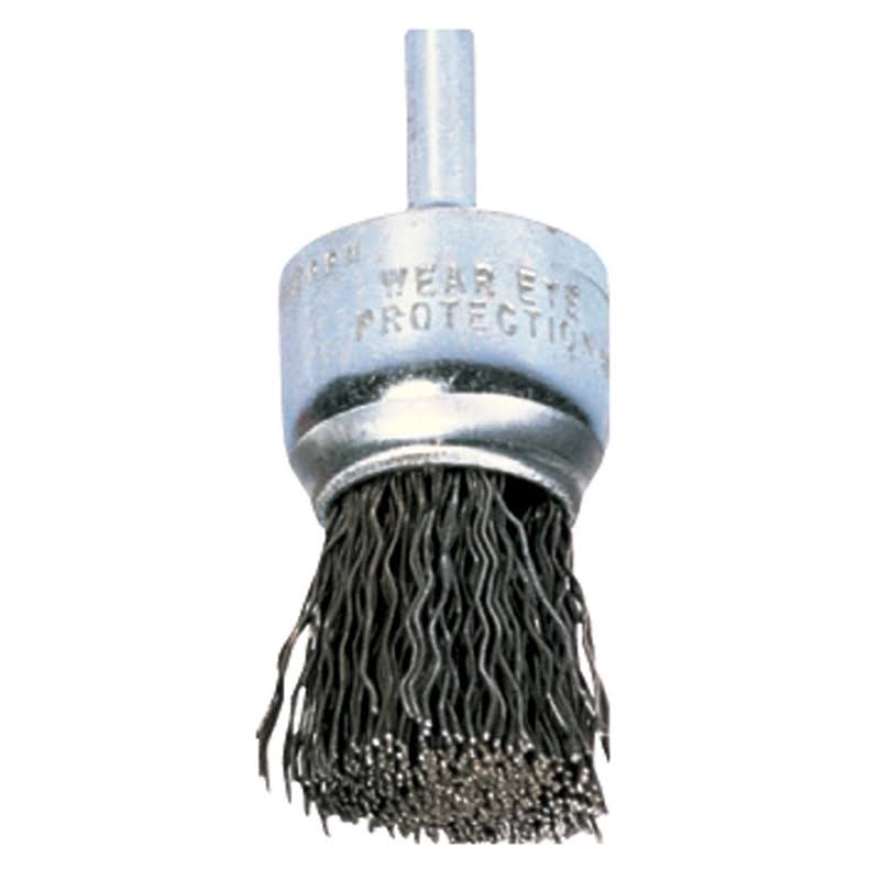 3/4x22 Crimped Wire End Brush .010 SS Wire