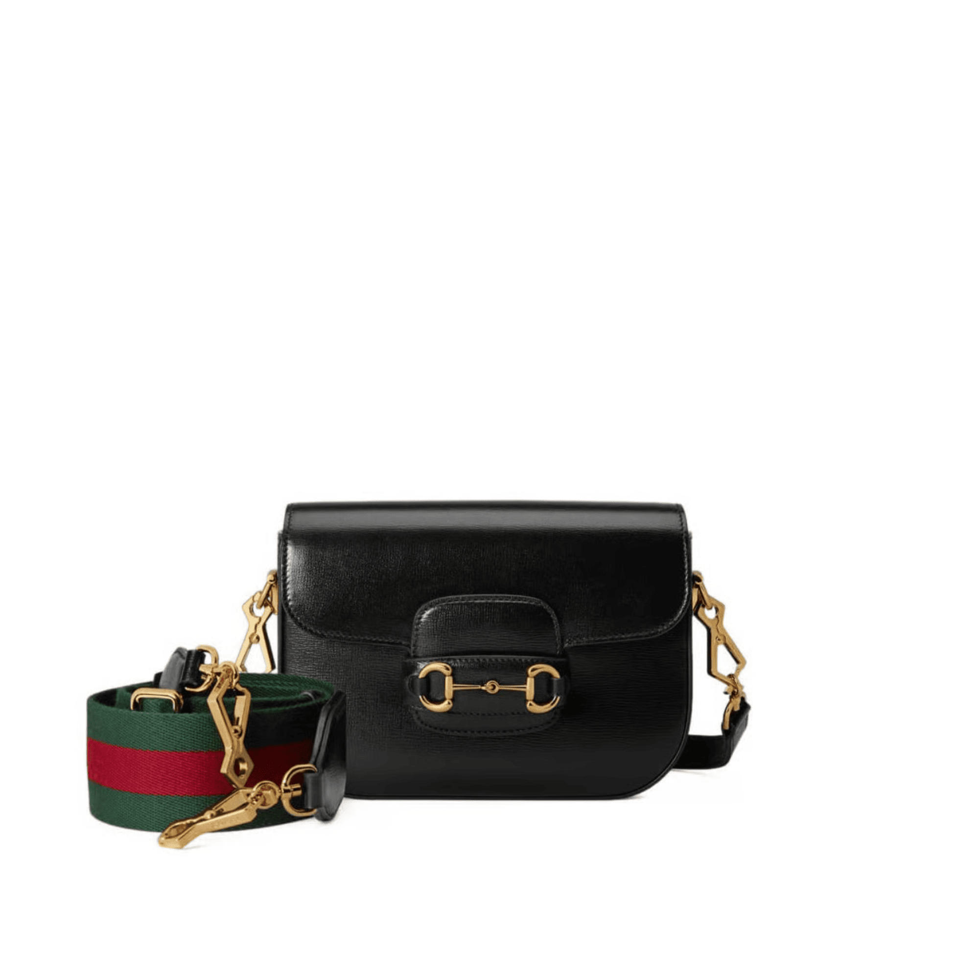 Gucci Horsebit 1955 Mini Bag in Black Leather 20.5cm/8.1in