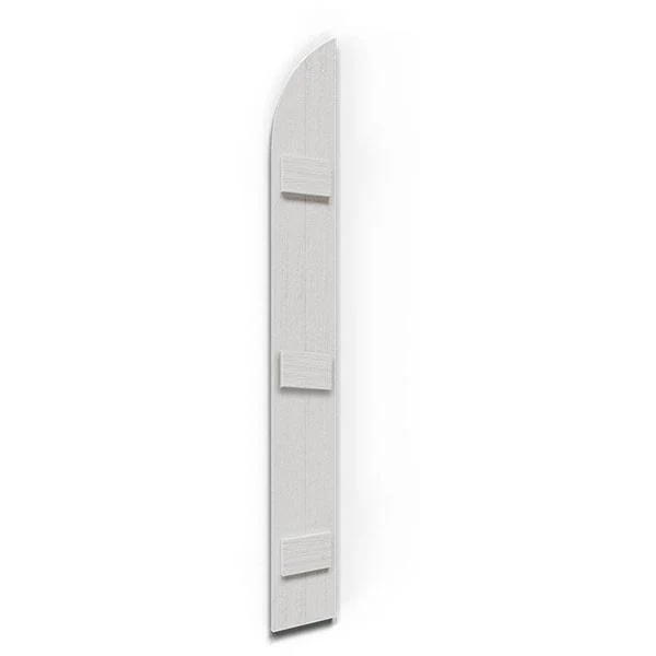 Ekena Millwork FBJ06Q11X092RUF 10 3/4x22W x 92x22H (81x22 Low Side) Rustic Two Board Joined Board-n-Batten Faux Wood Shutters w/