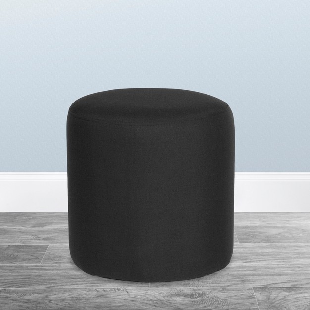 Emma And Oliver Upholstered Round Ottoman Pouf