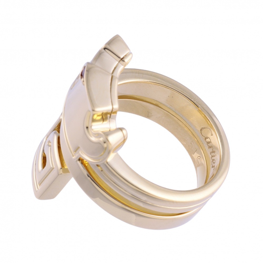 Cartier Le Beze du Dragon K18YG Yellow Gold Ring Ruby