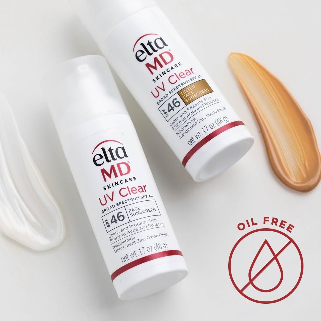 Face Sunscreen SPF 46, Oil-Free Sunscreen with Zinc Oxide, Dermatologist Recommended
