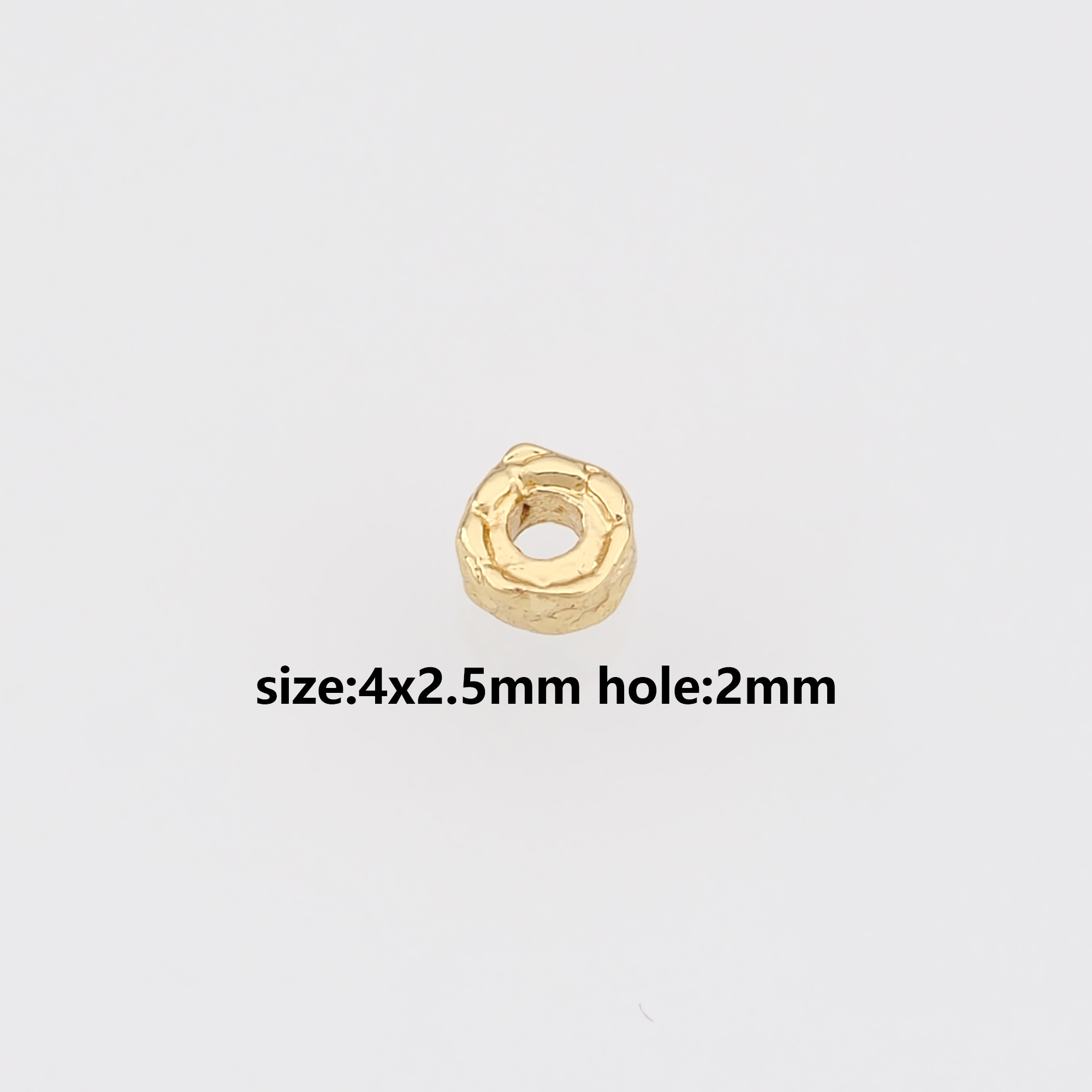 50Pcs 18K Gold Filled Irregular Spacer Beads,Geometric Bead for Bracelet Jewelry Necklace Making Supply