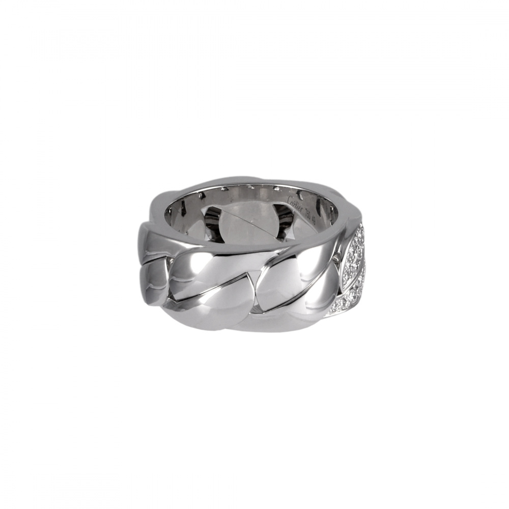Cartier Ladonia Ring 18K White Gold Diamond