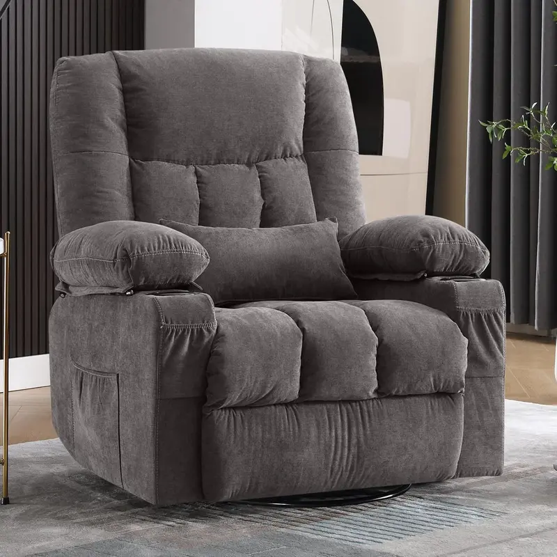 Vibrating Rotating Rocking Lounge Chair – Calorie Counter & Full-Body Massage Function