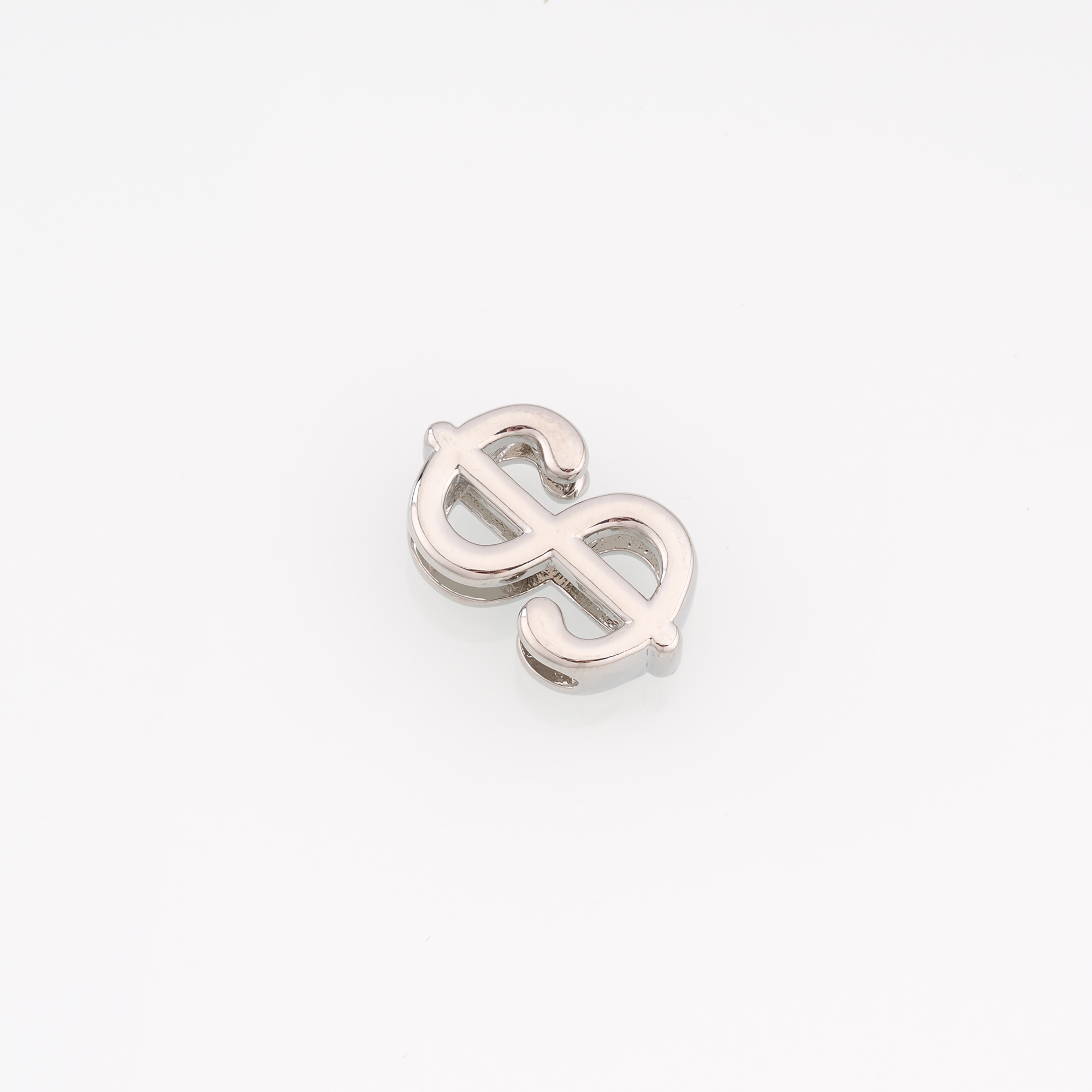 18K Gold Filled Dollar Sign Beads,Dainty Dollar Spacer Bead for Bracelet Jewelry Necklace Making Supply