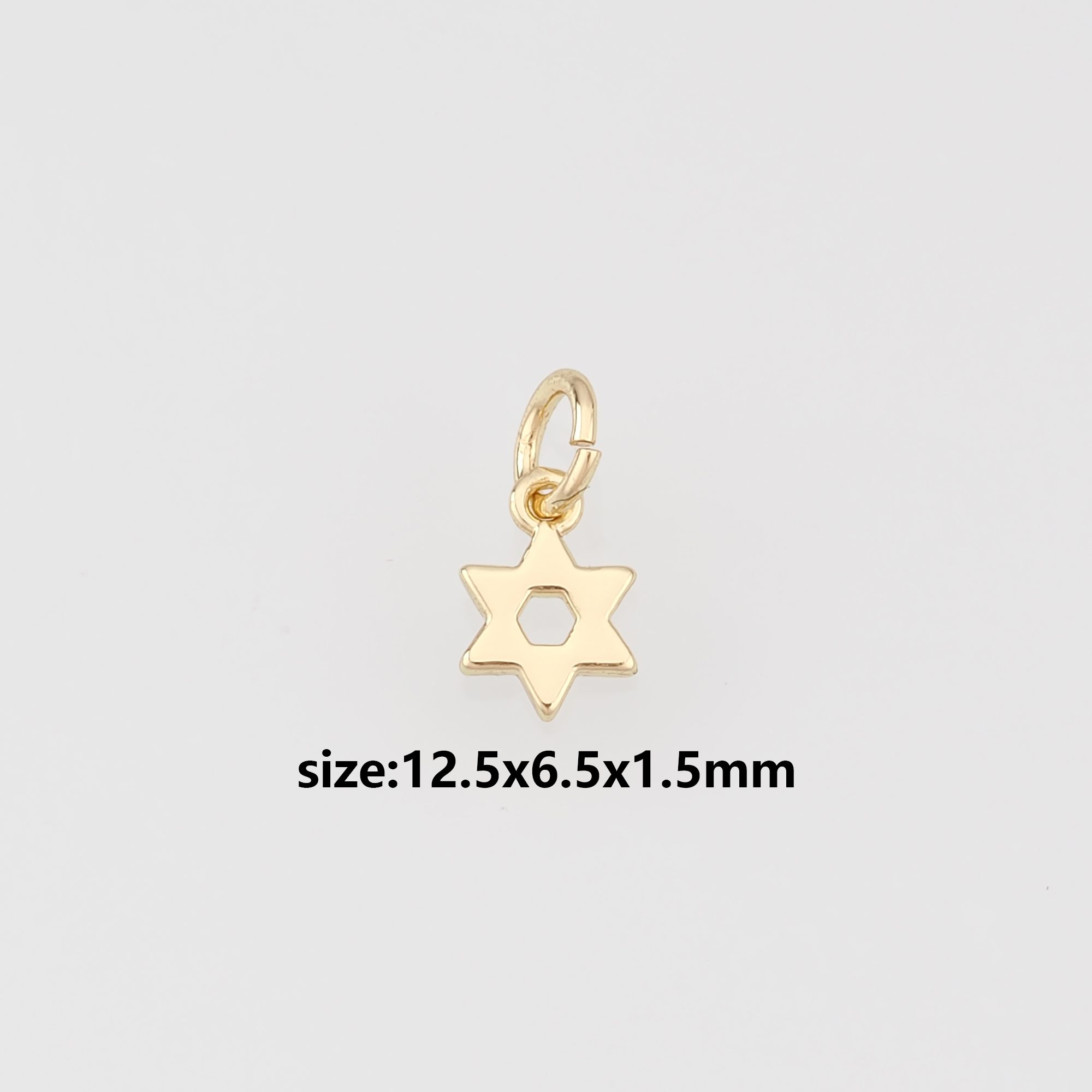 18K Gold Filled North Star Pendant,Dainty Celestial Charm Earrings Necklace for DIY Jewelry Making Supply