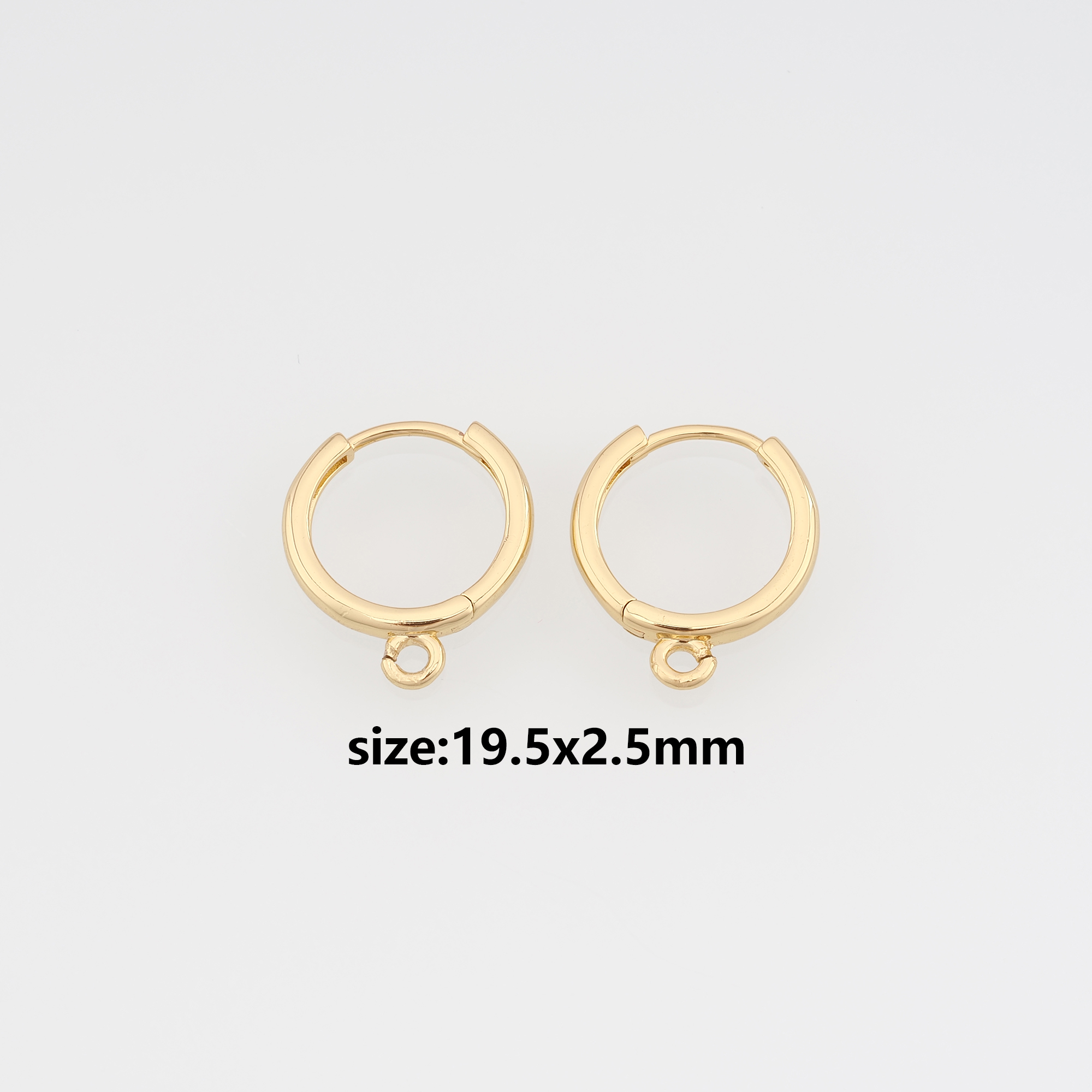 18K Gold Filled Round Hoop Earrings,Dainty Hoops Huggie,DIY Jewelry Making Supply
