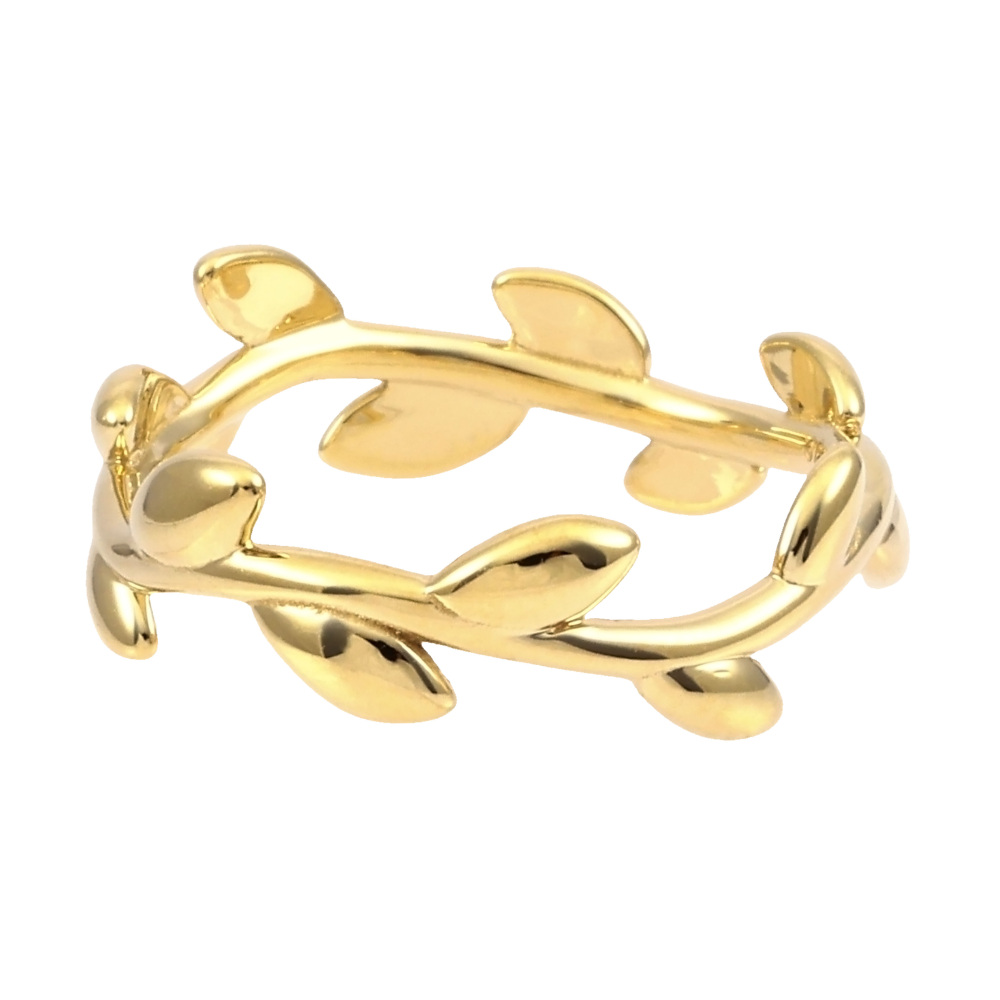 Tiffany & Co. Paloma Picasso Olive Leaf Band Ring 18K Yellow Gold 60143962