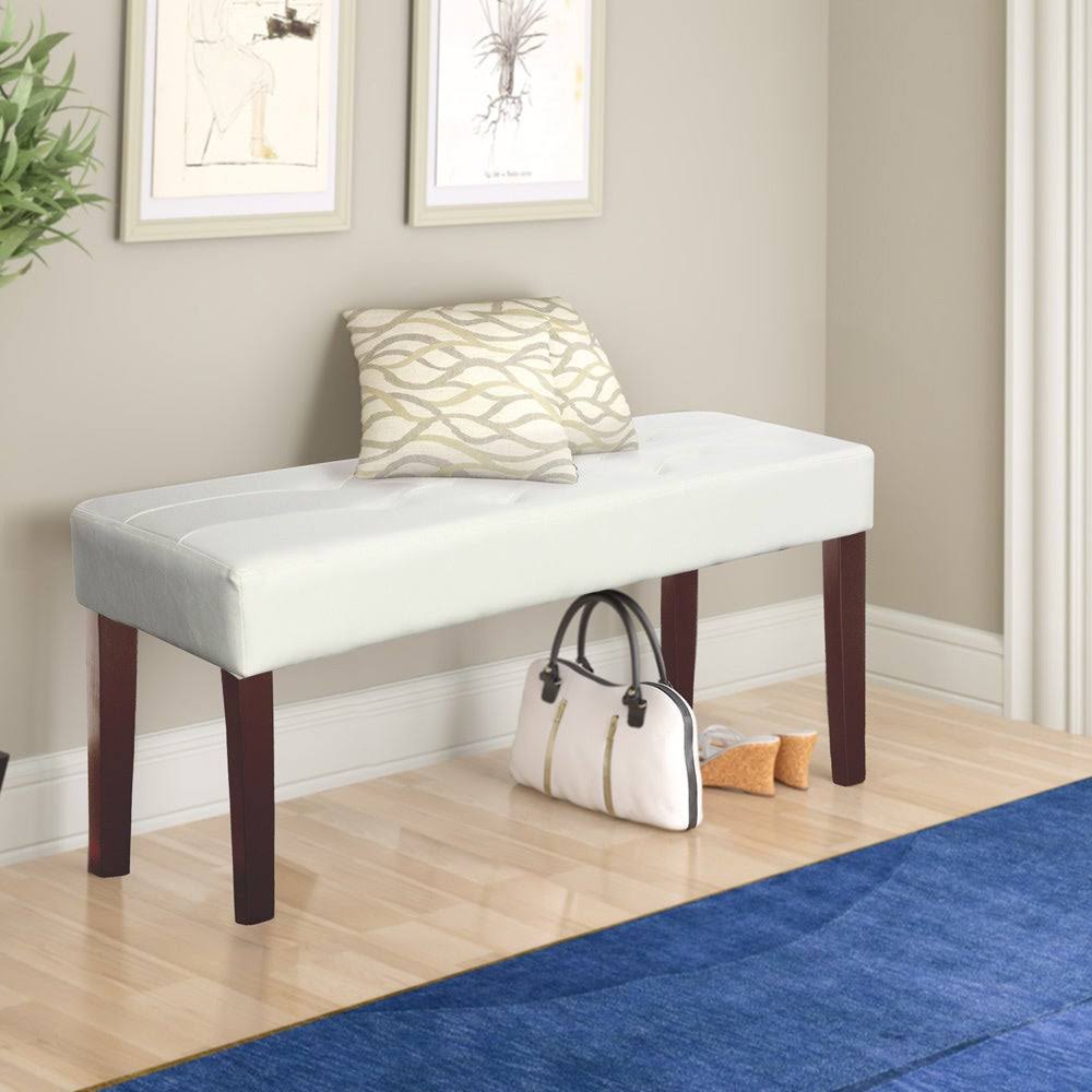 Copper Grove Vrbovsko 12-Panel Leatherette Bench - Brown