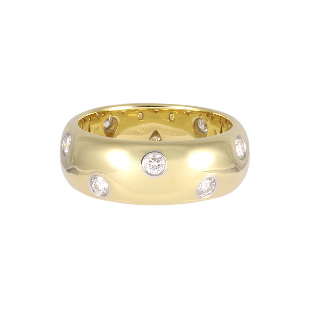 Tiffany & Co. Tiffany Dots K18YG Yellow Gold PT950 Ring Platinum & 18K Yellow Gold Diamond
